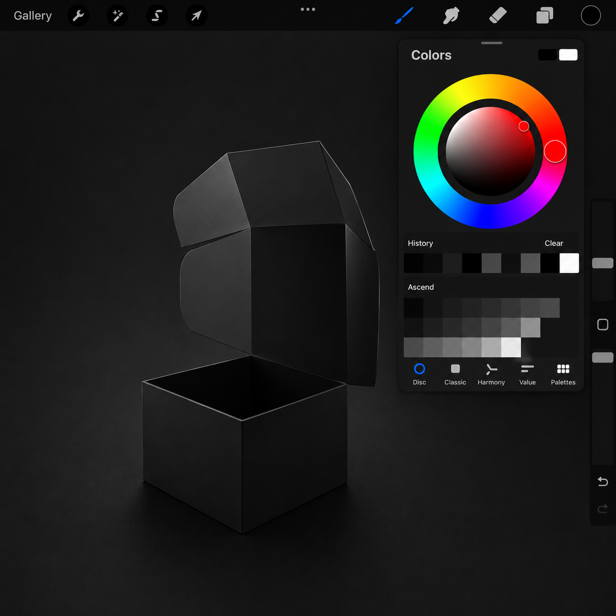 PROCREATE 3D BOX (PLANTILLA 3D)